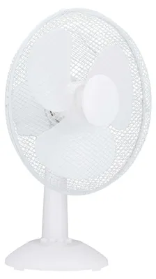 Produktbild von Lifetime Air Tischventilator 30 cm - 35 W - 3 Geschwindigkeiten - Oszillierender Ventilator - Neigbar - Schreibtischventilator - Weiß [51105]
