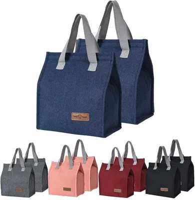 Produktbild von Isolierter Rucksack, Picknicktas, geisolierter Thermorucksack, tragbarer Essensbeutel, geisolierter Wasserdichter Rucksack, tragbarer Essensbeutel mit Foliebespannung, für Männer und Frauen geeignet, für Arbeit, Schule und Picknick, tiefblaue Farbe