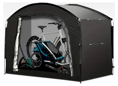 Produktbild von Fahrradschuppen Zeltgarage für Fahrräder und Gartengeräte Schwarz