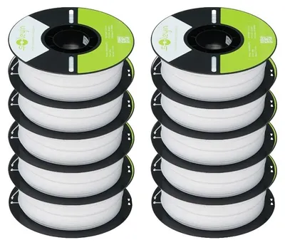 Image de Filament pour imprimante 3D, diamètre 1,75 mm, durable et résistant à l'humidité, PETG, couleur blanche