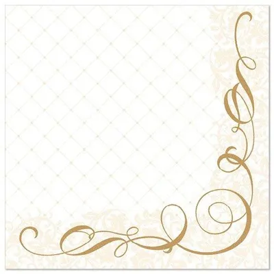 Produktbild von Servietten "ROYAL Collection" 1/4-Falz 40 cm x 40 cm gold "Megan"