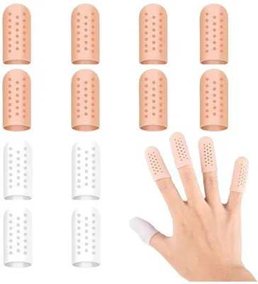 Produktbild von Famanu Fingerhandschuhe, 12 Stück, silikon Fingerhülsen, atmungsaktive Fingerprotektoren