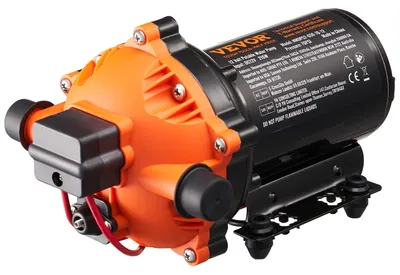 Produktbild von VEVOR 12V Membranpumpe, 3 GPM (11,36 L/min), 4-Kammer 12 Volt DC Wasserpumpe mit automatischem Druckschalter 2,7-6,9 bar (40-100 PSI) einstellbar, 3,8 bar (55 PSI), 12,7 mm (1/2") MNPT-Anschluss, für Wohnmobil Yacht Food Truck Camper Marine, 5,0 GPM, 5 Kammern
