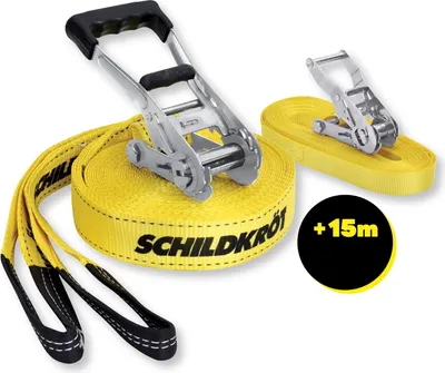 Obrázek produktu pro SCHILDKRÖT 970701 SCHILDKRÖT Slackline, délka: 15 m, žlutá
