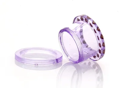 Produktbild von Ohr Flesh Tunnel Piercing Acryl Screw on Lila UV Transparent Mit Weissen Steinen 1396.L.10mm