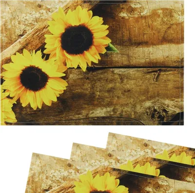 Immagine prodotto di Tovagliette tessili CLOTH girasoli in legno set di 4 45x30 cm