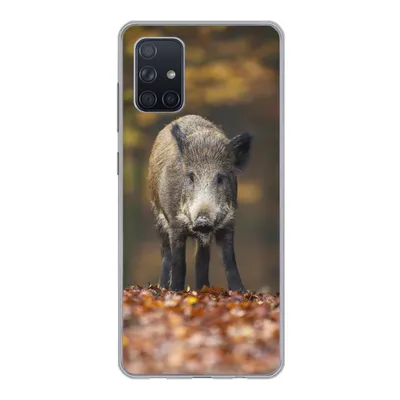 Produktbild von MuchoWow® Handyhülle Schutzhülle Hülle für Samsung Galaxy A51 Wildtier - Wald - Herbst Silikon Softcase Handy Hülle - Schutzabdeckung