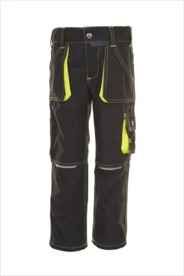 Produktbild von Größe 170/176 Kinder Planam Junior Bundhose anthrazit gelb Modell 6110