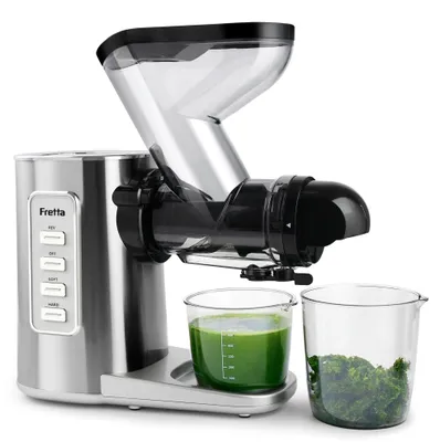 Slow Juicer 200 W 76 mm Einfüllschacht BPA-frei Edelstahl