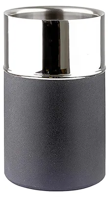 Produktbild von FINK Weinkühler ANDOR - Flaschenkühler aus Edelstahl, doppelwandig, schwarz matt, silberfarben, H 18 cm, Barzubehör