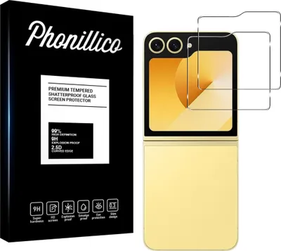 Image de Verre trempé pour Samsung Galaxy Z FLIP 6 [2 pièces] Film de protection d'écran anti-rayures verre résistant Phonillico®
