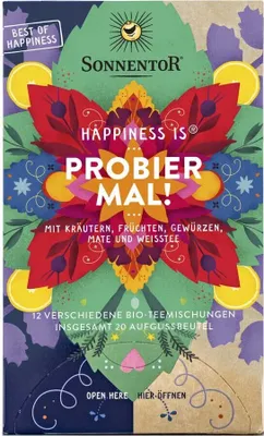 Produktbild von Sonnentor Happiness is, Probier Mal!,18 Beutel, 30,6g (12)