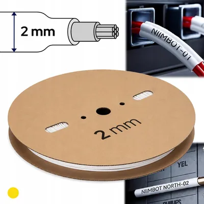 Productafbeelding van Thermokrimpfolie voor kabelmarkering, geschikt voor de Niimbot C1 printer, voor kabels en draden met een diameter van 2 mm