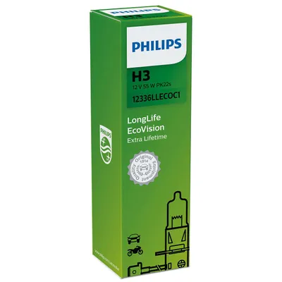 Produktbild von Philips H3 12V 55W PK22s LongLife EcoVision 1st.