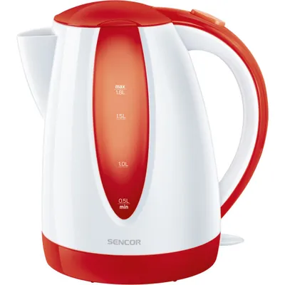 Zdjęcie produktu dla Sencor SWK 1814RD, 1,8 l, 2000 W, Czerwony, Biały, Plastik, Wskaźnik poziomu wody, Zabezpieczenie przed przegrzaniem