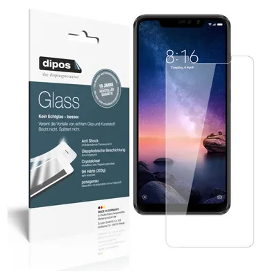 Produktbild von 2x Schutzfolie für Xiaomi Redmi Note 6 Pro - Anti-Shock 9H Folie dipos Glass