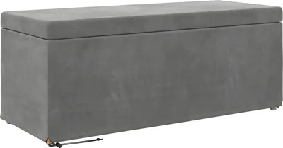 Image de Tabouret Gris foncé 101 x 41 x 40 cm Velours et Bois Composite