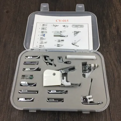 Immagine prodotto di 15pc piedini per macchina da cucire kit di piedini per macchina da cucire accessori per macchine da cucire