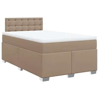 Produktbild von vidaXL Boxspringbett Matratze Cappuccino-Braun 120x200cm Kunstleder