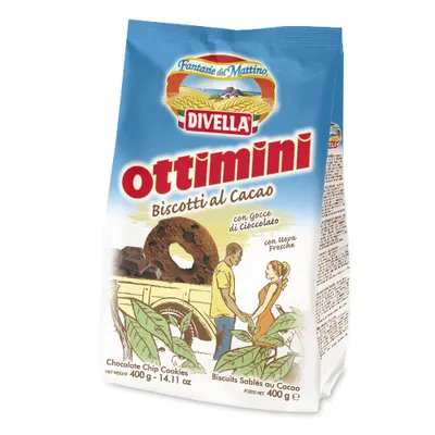 Produktbild von Ottimini Classici Kakao-Kekse 400g - Divella