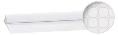 Produktbild von 1x Papiertischdecke mit geprägtem Muster gerollt 1,2x8m weiß
