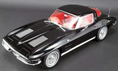 Produktbild von CHEVROLET Korvette 1963 schwarz, GTSUS010, Maßstab1/12, GT SPIRIT