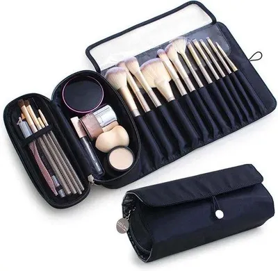 Image de Trousse de toilette de voyage - Trousse imperméable - Organiseur de voyage - Trousse à pinceaux de maquillage - Trousse multifonction portable - Trousse de voyage en forme d'éléphant