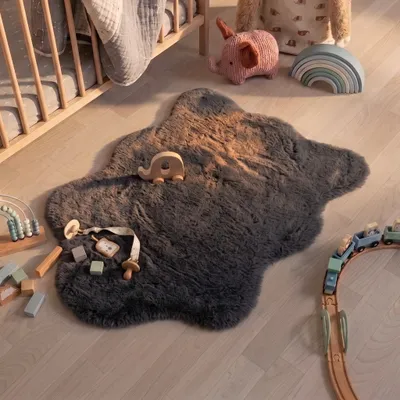 Produktbild von Volero - Kinderteppich - Huggy Schaf Anthrazit - 55x80 cm - Kinderzimmer, Babyzimmer - Modern