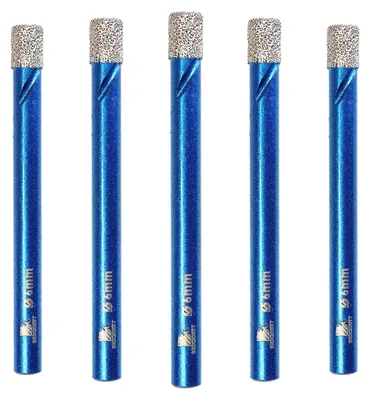 Zdjęcie produktu dla Zestaw 5 wierteł diamentowych do płytek, średnica 6 mm