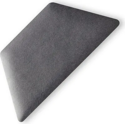Produktbild von TAPHICEROS Halb Hex Wandpaneel Polsterpaneel, 30x15 cm, Oben/Unter, 1stk, SWING 19, Graphit, Wandkissen Halb Hexagon Wandpolster Kopfteil für Bett Gepolstert Polsterplatte