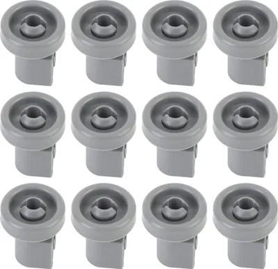 Image de 12 -pcs -Rouleaux de vaisselle R?der Unterer Dishsparrollen -Kit haute résistance Stable PP Flexible Pièces de rechange