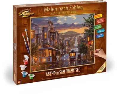 Produktbild von Schipper Malen nach Zahlen Master Class Premium 40x50cm Abendstimmung in San Francisco 609130896