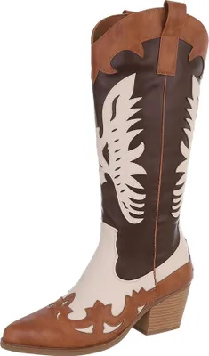 Produktbild von Ital-Design Damen Stiefel  Lederoptik Western- & Bikerstiefel 87124769 Camel Gr.  36