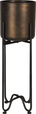 Produktbild von Clayre & Eef Pflanzenständer Ø 20x60 cm Braun Eisen Rund