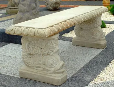 Produktbild von Casa Padrino Gartenbank im orientalischen Stil Weißgrau 140 x 38 x H. 50 cm - Parkbank - Garten Sitzbank - Garten & Terrassen Möbel