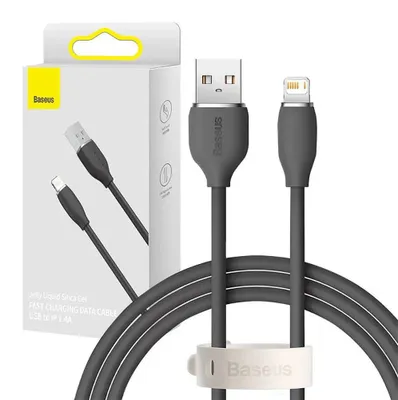 Produktbild von Baseus Jelly, 1,2 m, Lightning, USB A, Männlich, Männlich, Schwarz