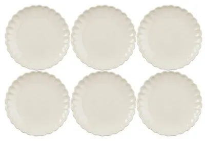 Produktbild von 6er SET Kuchenteller MYNTE Butter Cream D. 19,5cm cremeweiß Ib Laursen