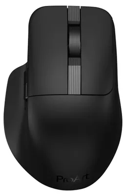 Produktbild von ASUS ProArt Mouse MD301, rechts, Optisch, RF Wireless + Bluetooth + USB Type-A, 8000 DPI, Schwarz