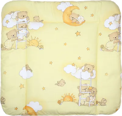 Produktbild von Baby Wickelauflage 70 x 85 cm Wickeltischauflage Auflage für Wickeltisch - 05. Bärchen auf Leitern Gelb