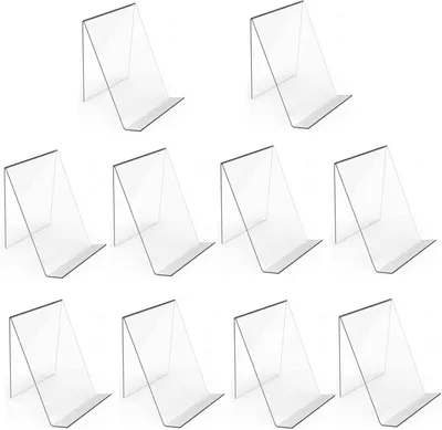 Imagen del producto de Soportes para libros de acrílico transparente, 10 unidades, 13 x 11,5 x 10 cm, para la cocina