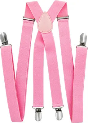 Produktbild von axy®Herren Hosenträger breit 2,5cm X Form mit 4 Starken Clips-Pink-Hochzeit-Business Outfit