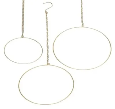 Produktbild von Deko-Hänger Kreis Reifen gold Metall L 50 cm 3er Set