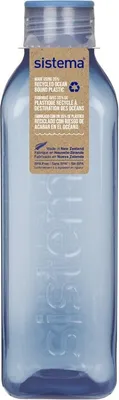 Obrázek produktu pro Sistema® Ocean Bound Láhev Square šroubovací víčko 1 l, modrá