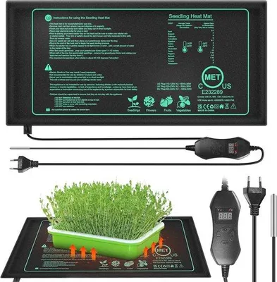 Productafbeelding van Famanu verwarmingsmat voor planten met thermostaat – Kweekmat voor zaailingen, huisdieren en reptielen – 50 watt
