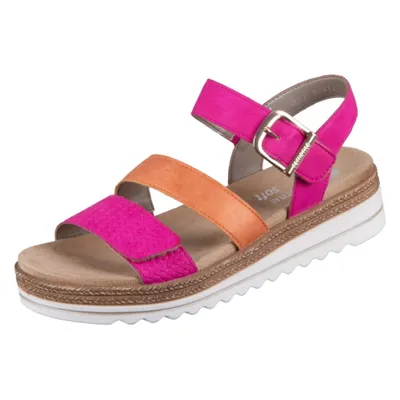 Produktbild von Remonte Damen Sandale Flechtmuster Klettverschluss D0Q55, Größe:37 EU, Farbe:Rosa