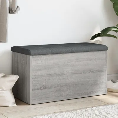 Produktbild von Möbel Sitzbank mit Stauraum Grau Sonoma 82x42x45 cm Holzwerkstoff DE9537