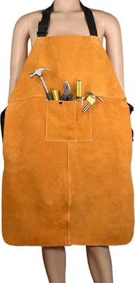 Produktbild von 1 Stück Schweißerschürze aus Leder, hitze- und flammbeständig, Schutzkleidung oder Sicherheitsbekleidung für Schmiede