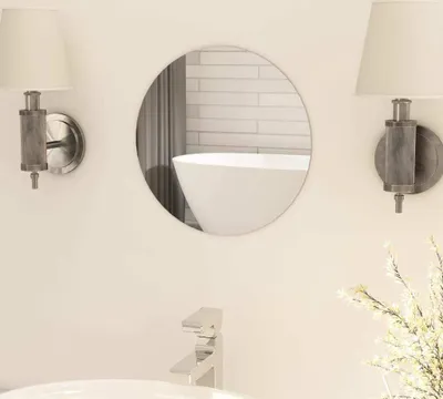 Image de The Living Store Miroir sans cadre rond 30 cm verre
