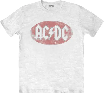 Immagine prodotto di AC/DC - Maglietta Logo per uomo/donna Unisex RO1794 (XXL) (Bianco)