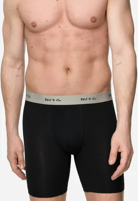 Produktbild von Phil & Co. Berlin Herren Retro Pants 3-Pack Jersey Long Boxer - black+beige+white - Größe L
